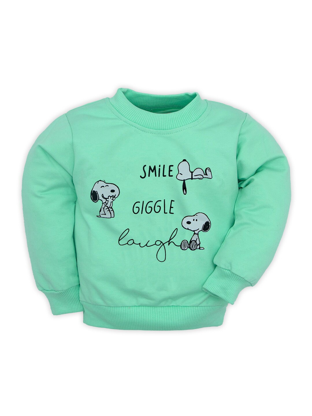 

BAESD Infants Snoopy Printed Cotton T-shirt, Sea green