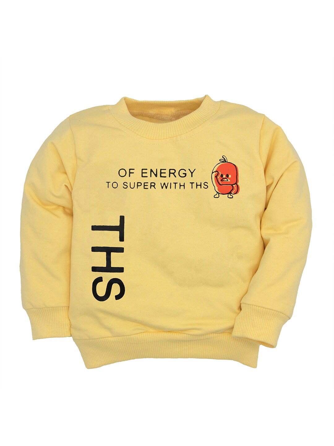 

BAESD Infants Typography Printed Cotton T-shirt, Yellow