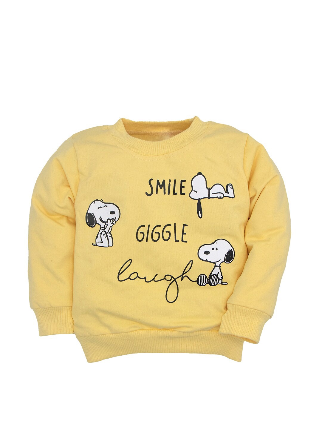 

BAESD Infants Snoopy Printed Cotton T-shirt, Yellow