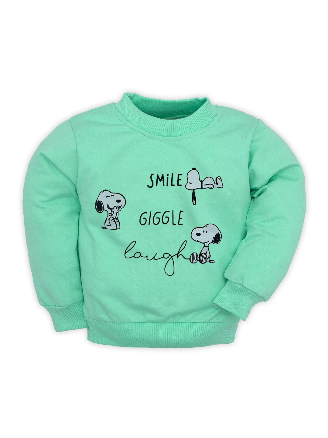 

BAESD Infants Snoopy Printed Cotton T-shirt, Sea green