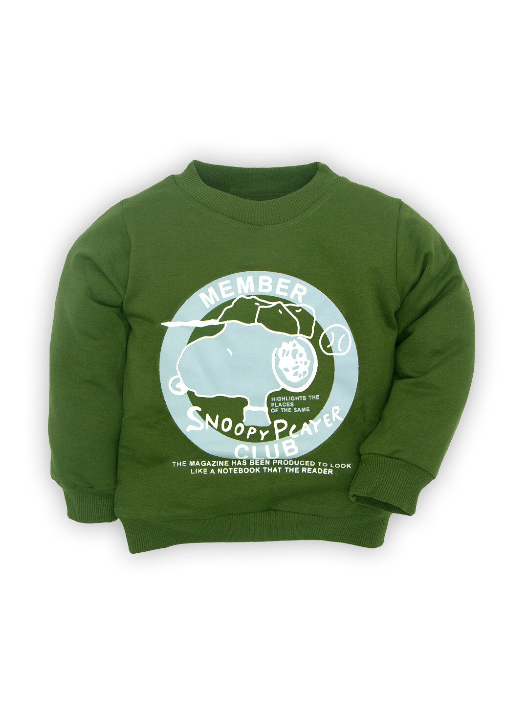 

BAESD Kids Graphic Printed Round Neck Cotton Pullover Sweatshirt, Green