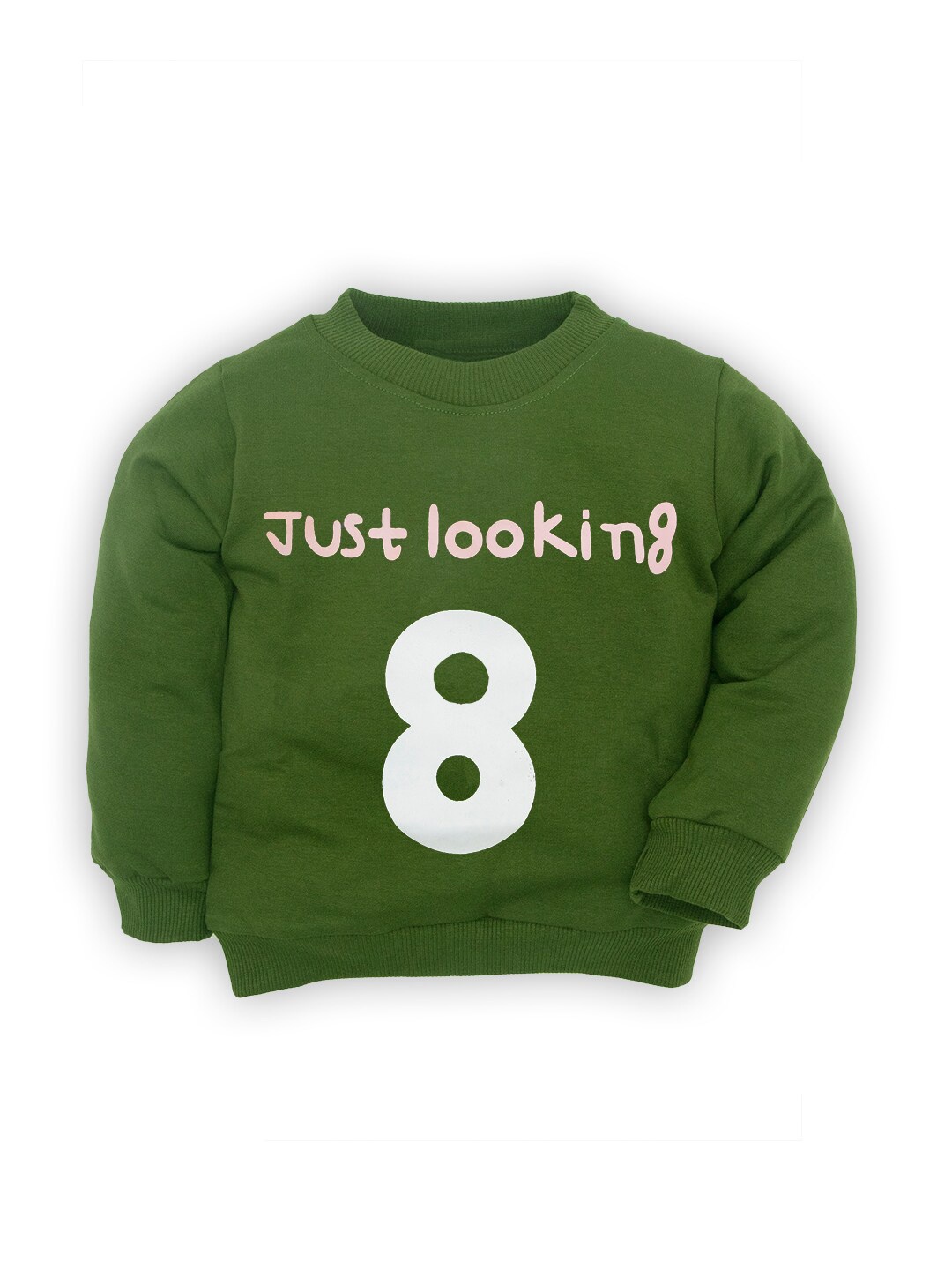 

BAESD Infants Kids Typography Printed Cotton Sweatshirt, Green