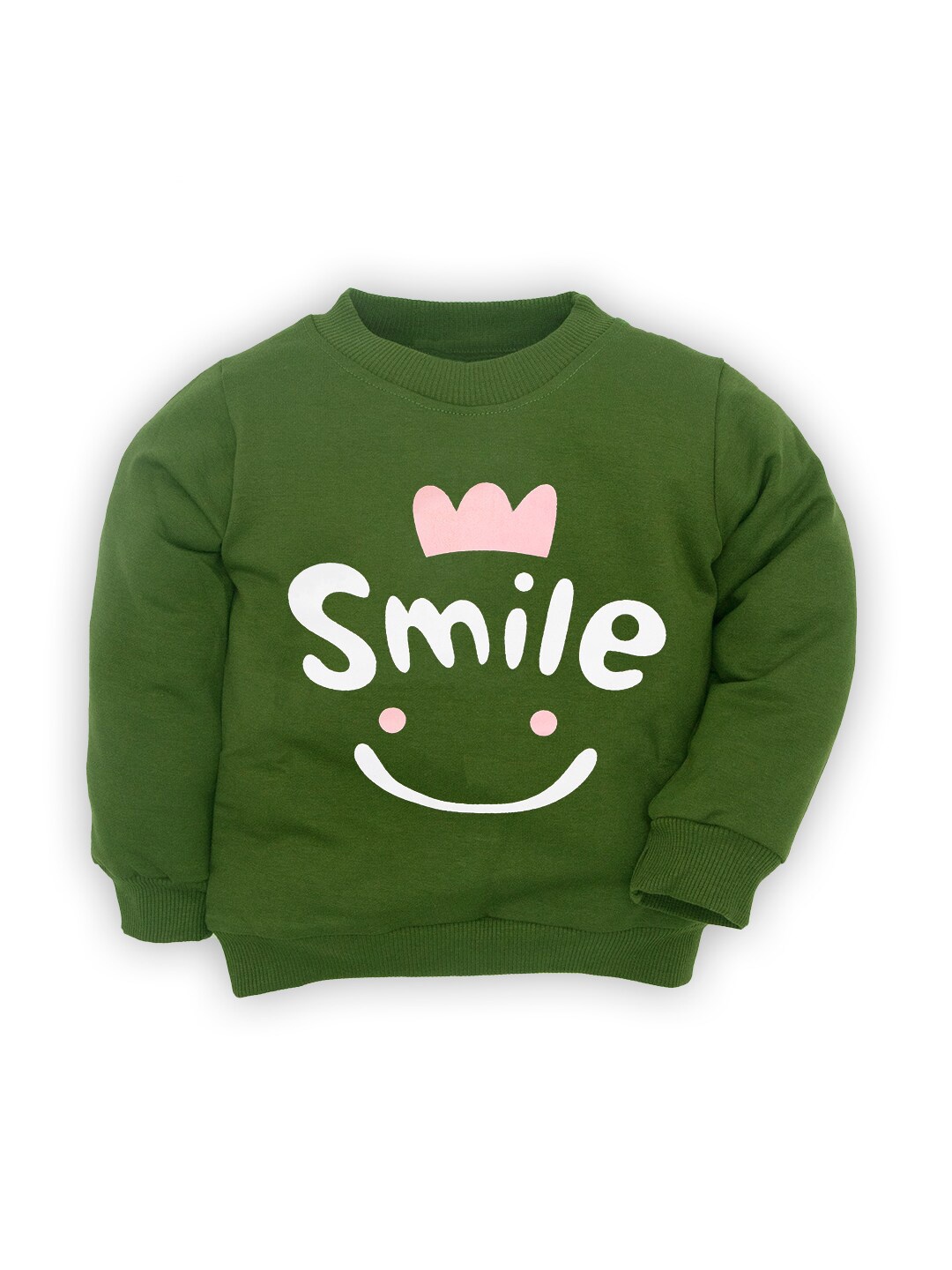 

BAESD Infants Kids Typography Printed Cotton Sweatshirt, Green