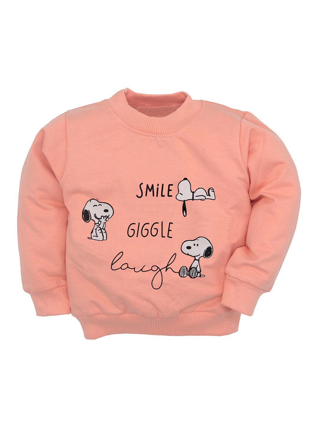 

BAESD Infants Kids Snoopy Printed Cotton Sweatshirt, Peach