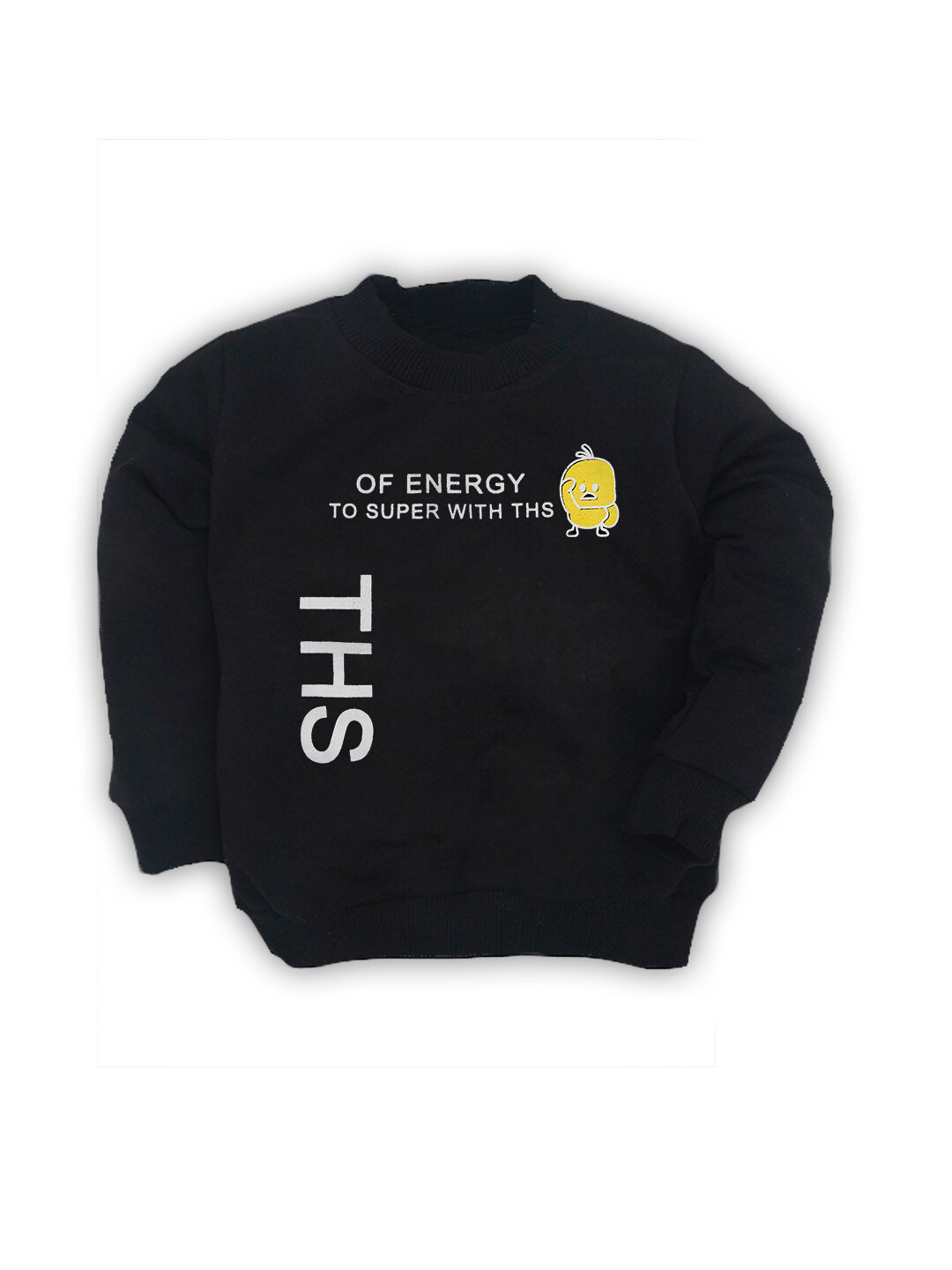 

BAESD Infants Kids Typography Printed Cotton Sweatshirt, Black