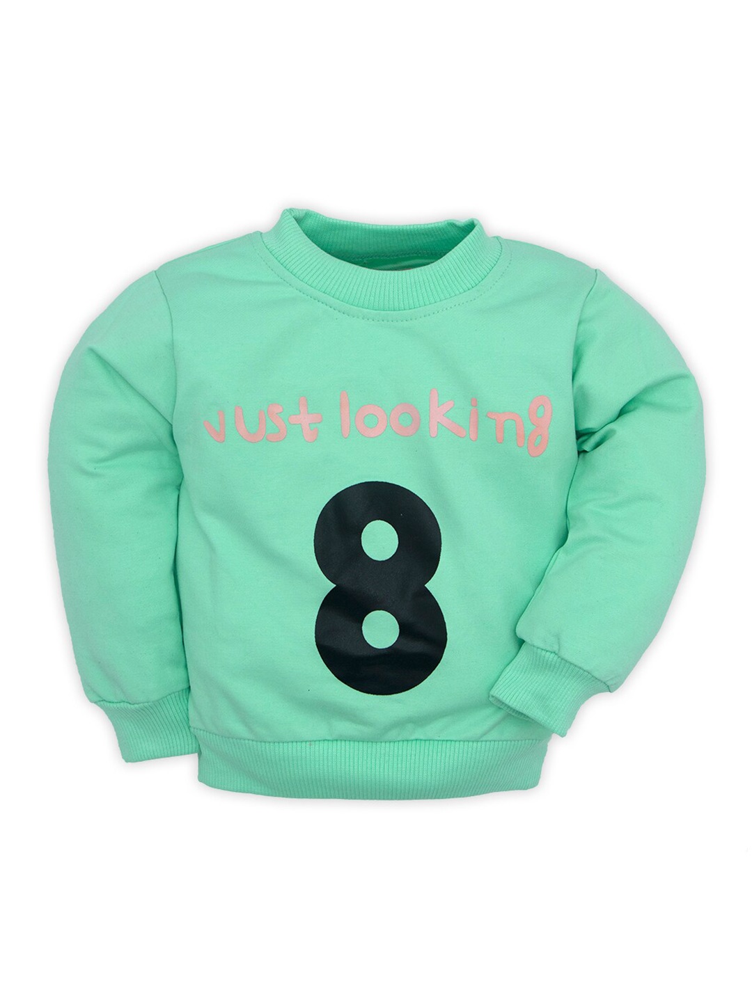 

BAESD Infants Typography Printed Cotton Pullover Sweatshirt, Sea green