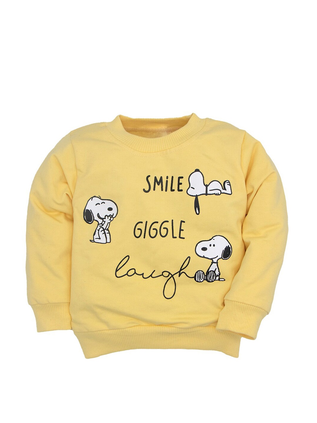 

BAESD Infants Snoopy Printed Cotton T-shirt, Yellow