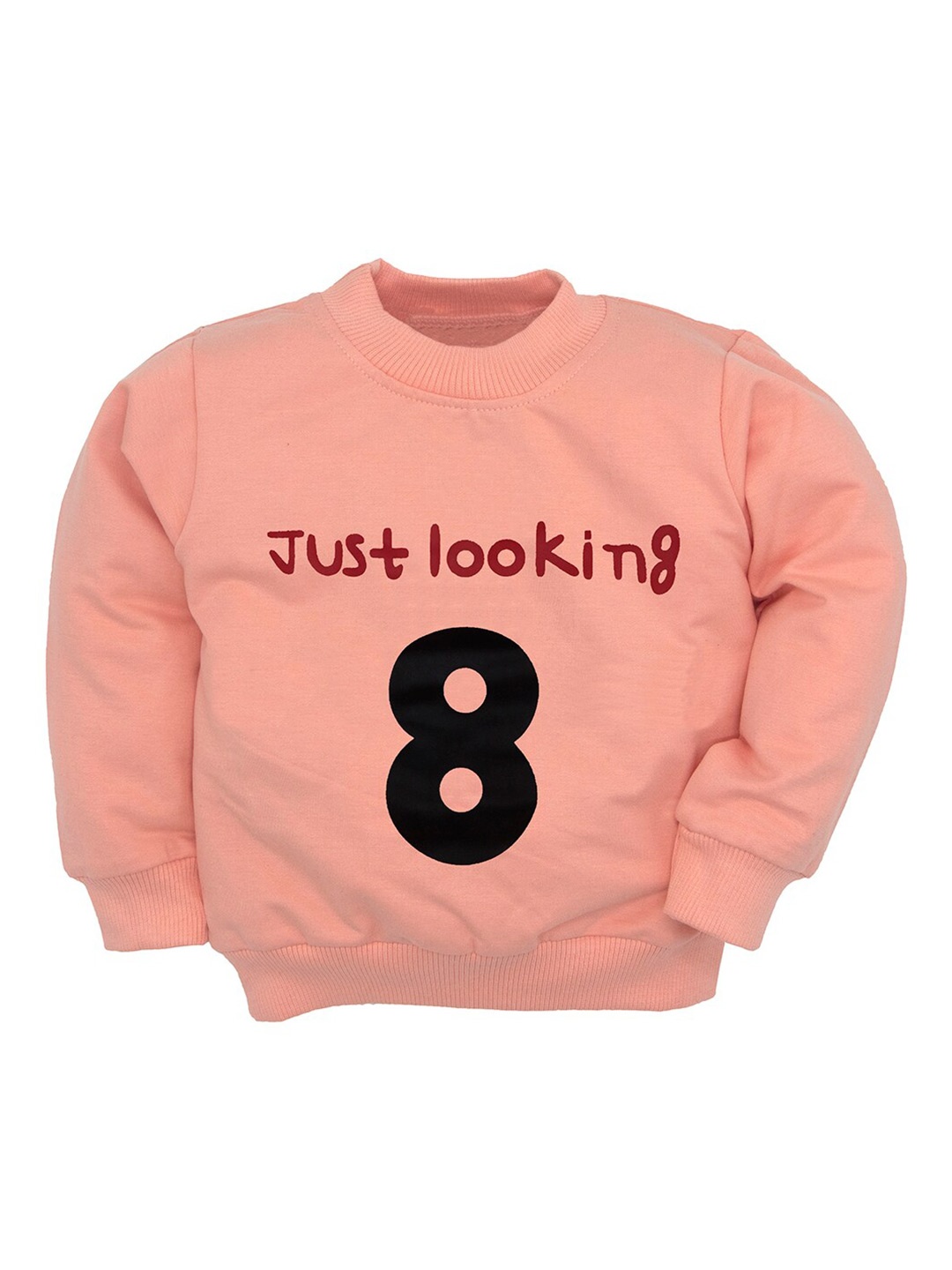 BAESD Infants Typography Printed Cotton T-shirt, Peach