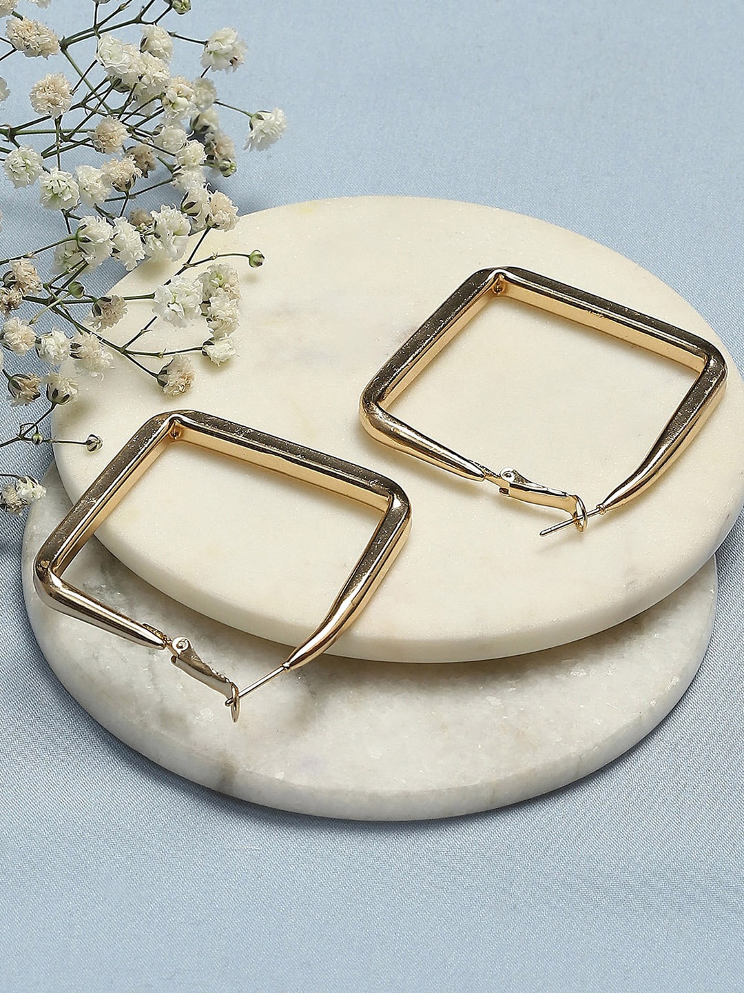 

Biba Gold-Plated Contemporary Hoop Earrings