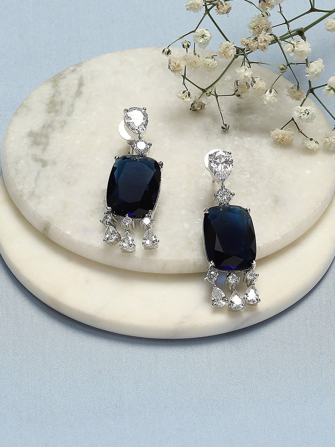 

Biba Silver-Plated Contemporary Drop Earrings