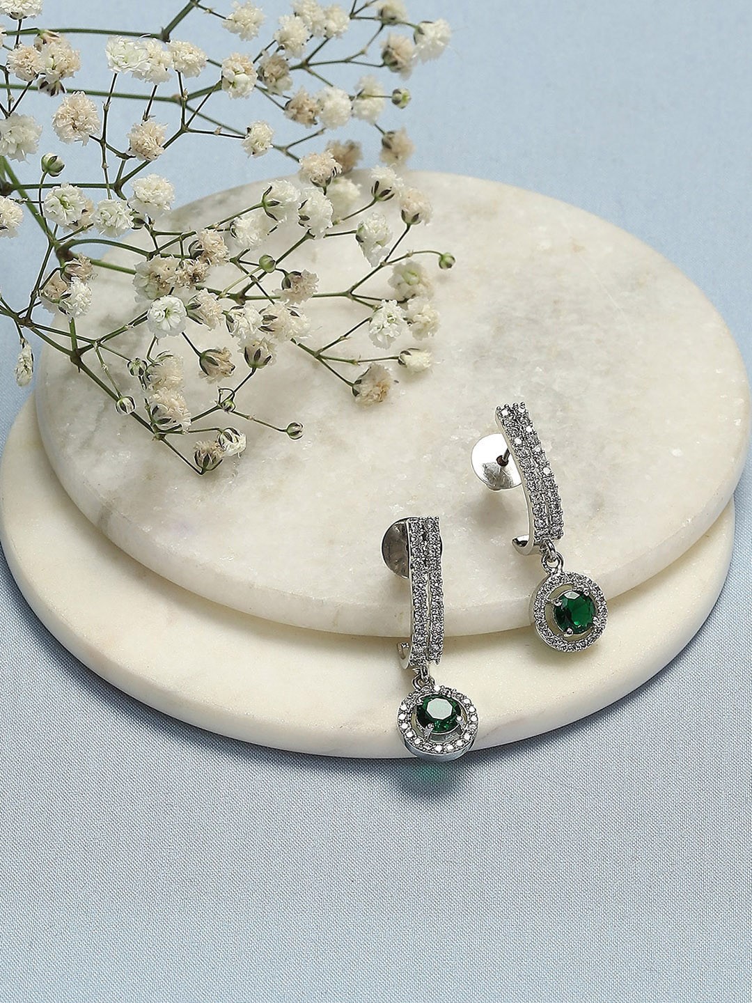 

Biba Silver-Plated Contemporary Drop Earrings