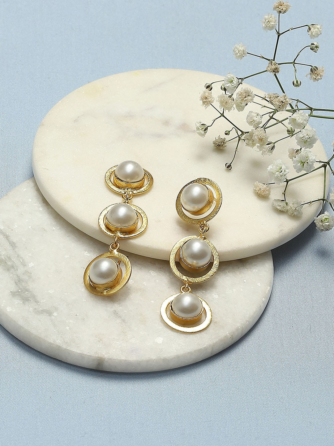 

Biba Gold Plated Beaded Drop Earrings