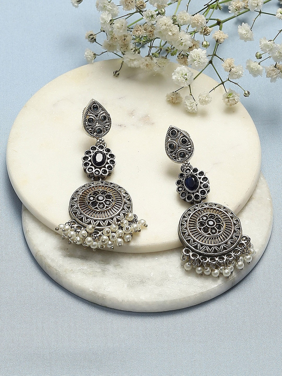 

Biba Silver Plated Beaded Drop Earrings