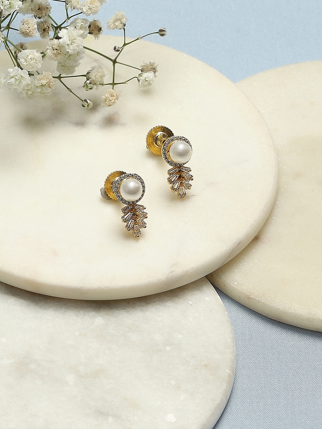 

Biba Gold-Toned Contemporary Stud Earrings
