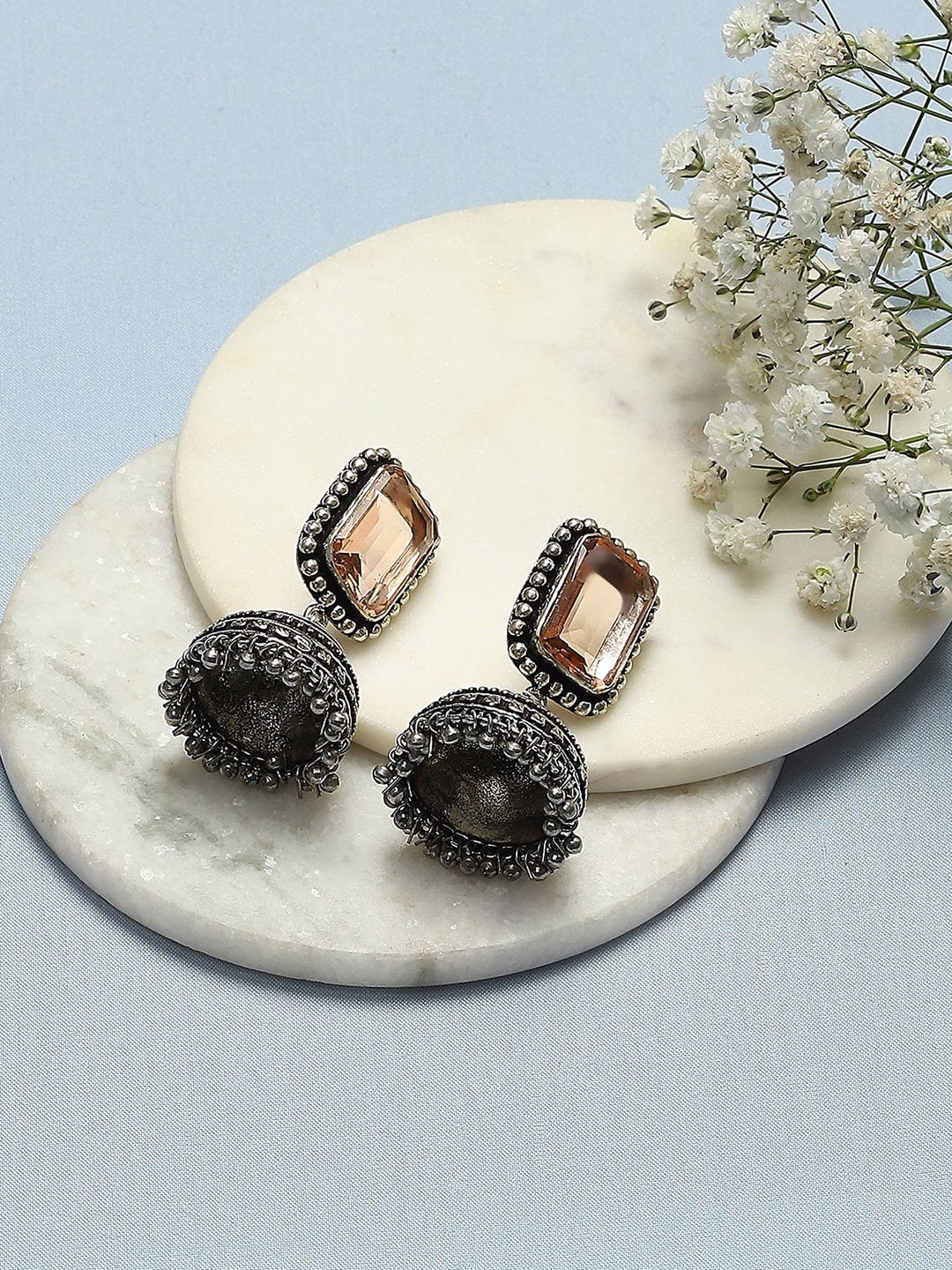 

Biba Silver-Plated Contemporary Jhumka, Champagne