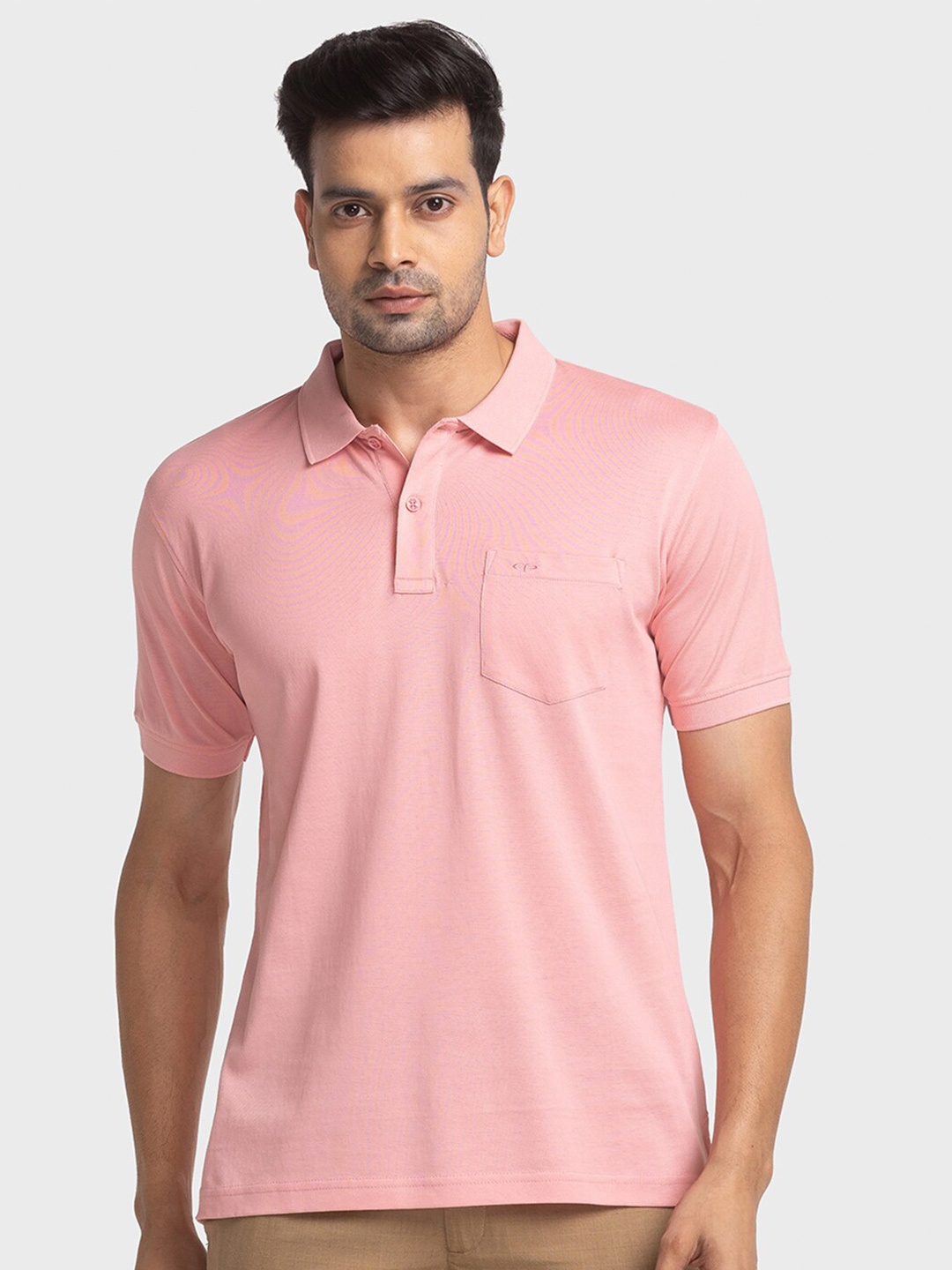 

ColorPlus Polo Collar Cotton T-shirt, Red