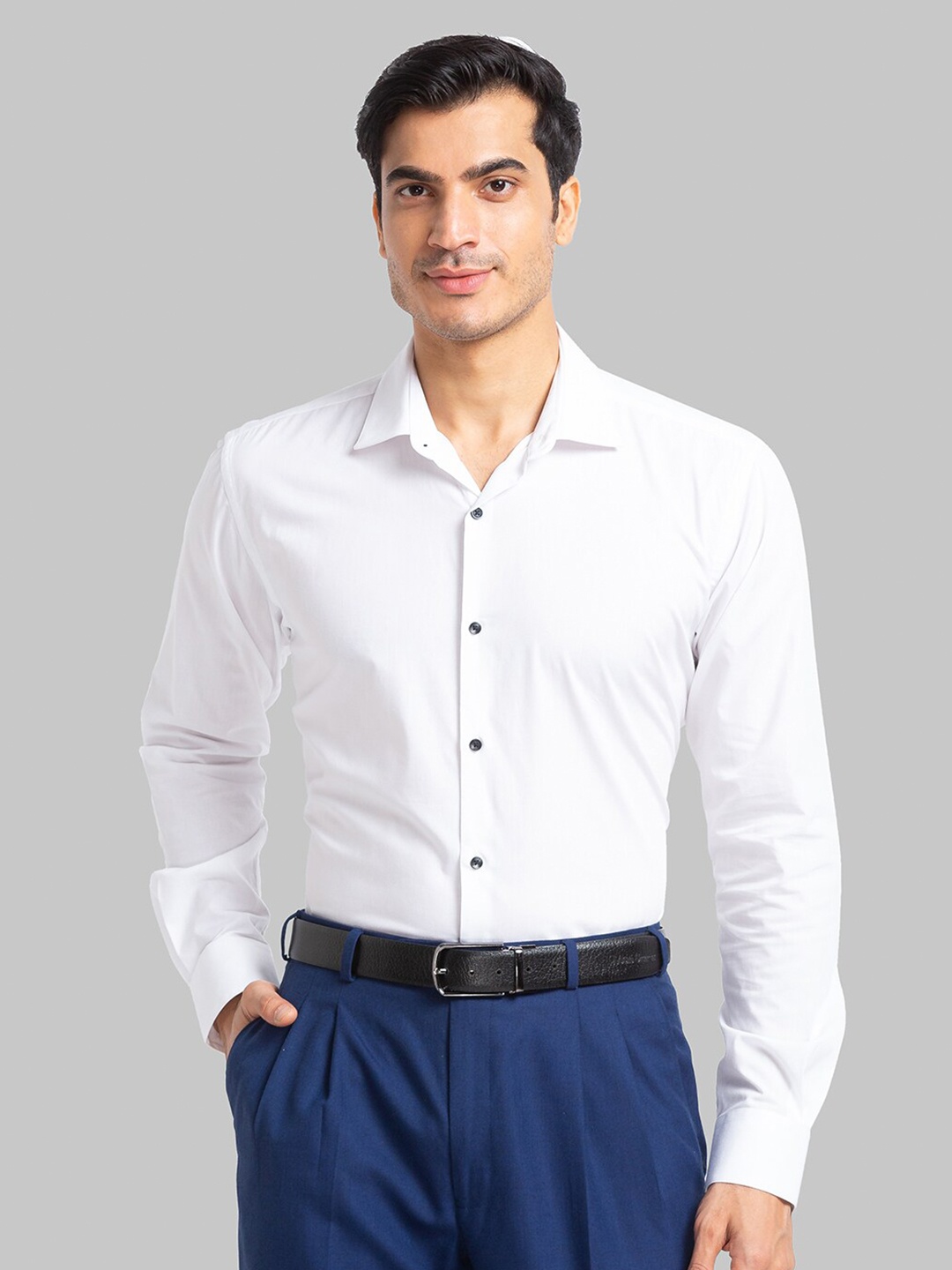 

Park Avenue Slim Fit Spread Collar Formal Shirt, White