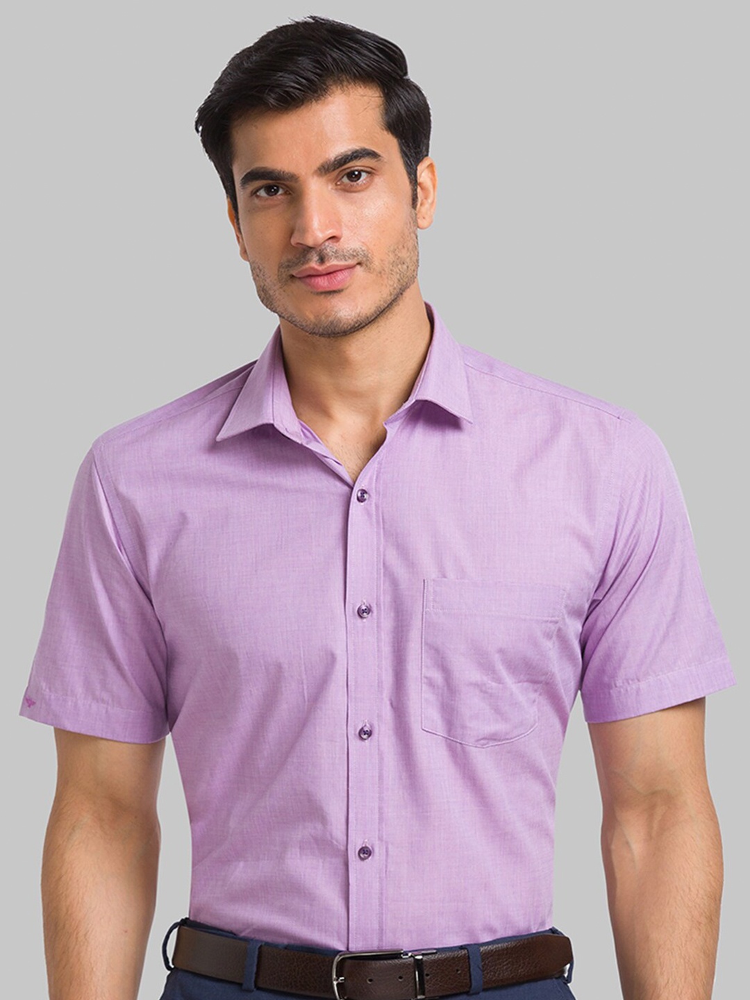 

Park Avenue Spread Collar Cotton Formal Shirt, Violet