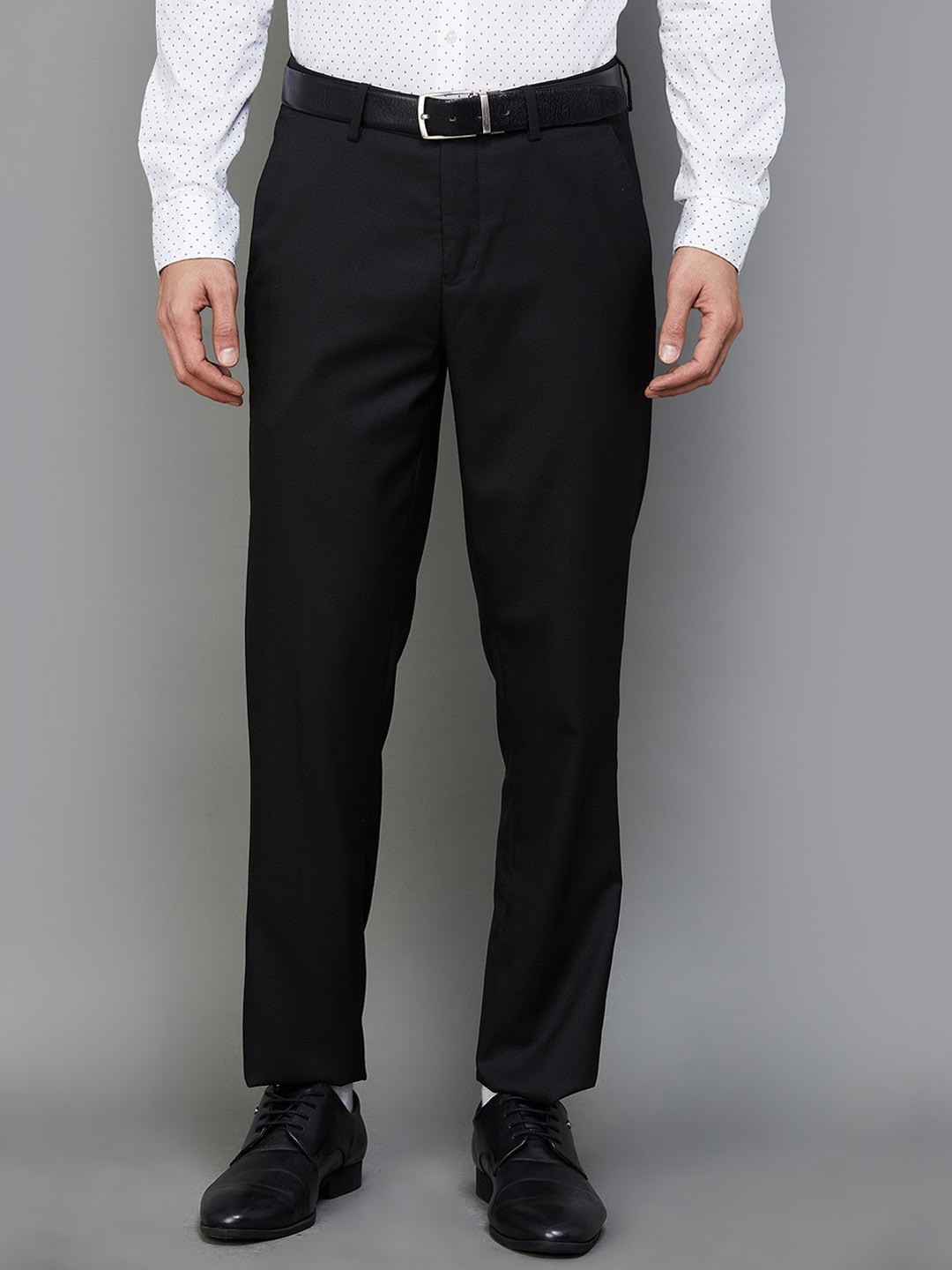 

CODE by Lifestyle Men Tapered Fit Formal Trousers, Black
