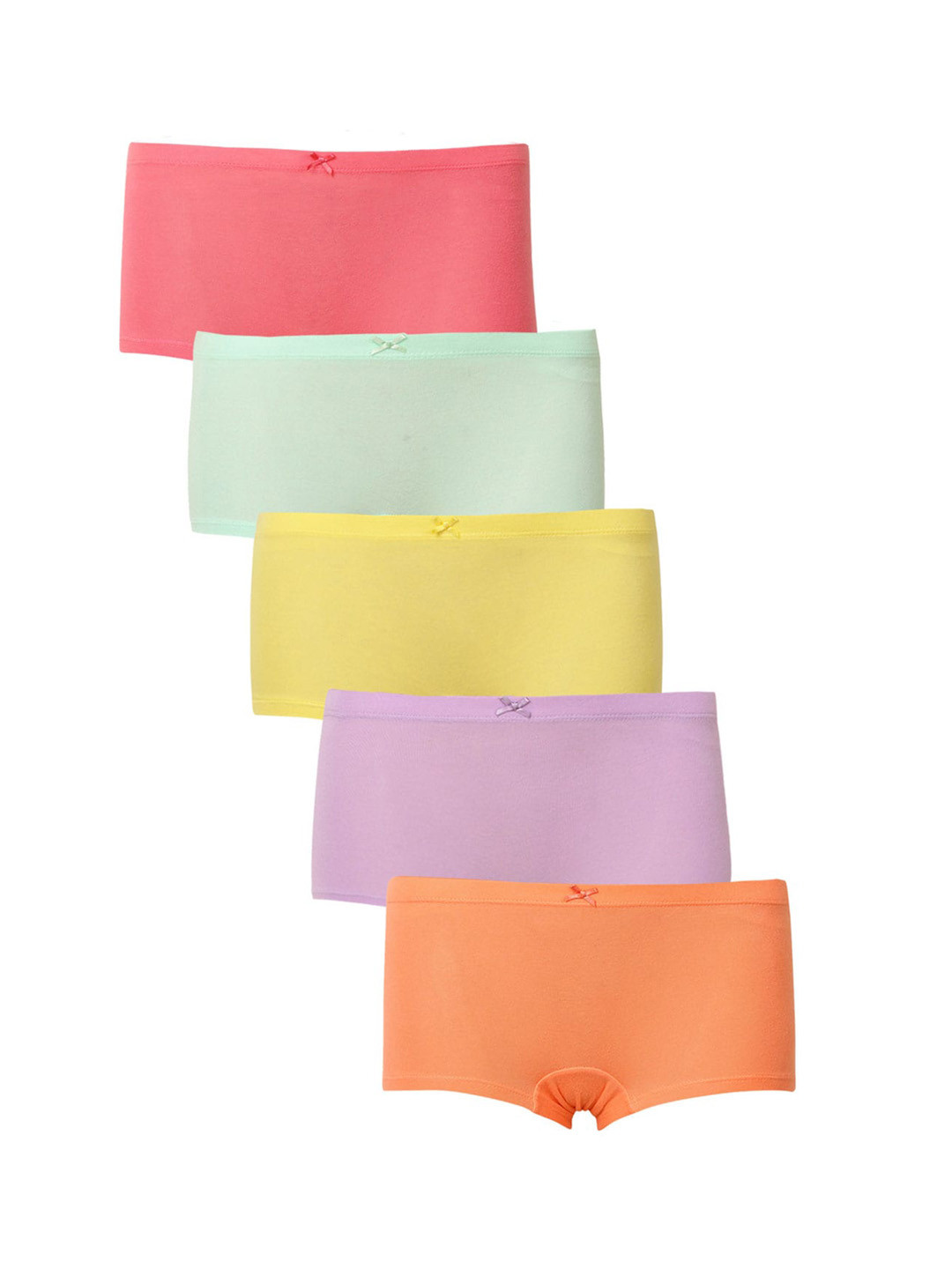 

Charm n Cherish Girls Pack of 5 Boy Shorts Briefs, Orange