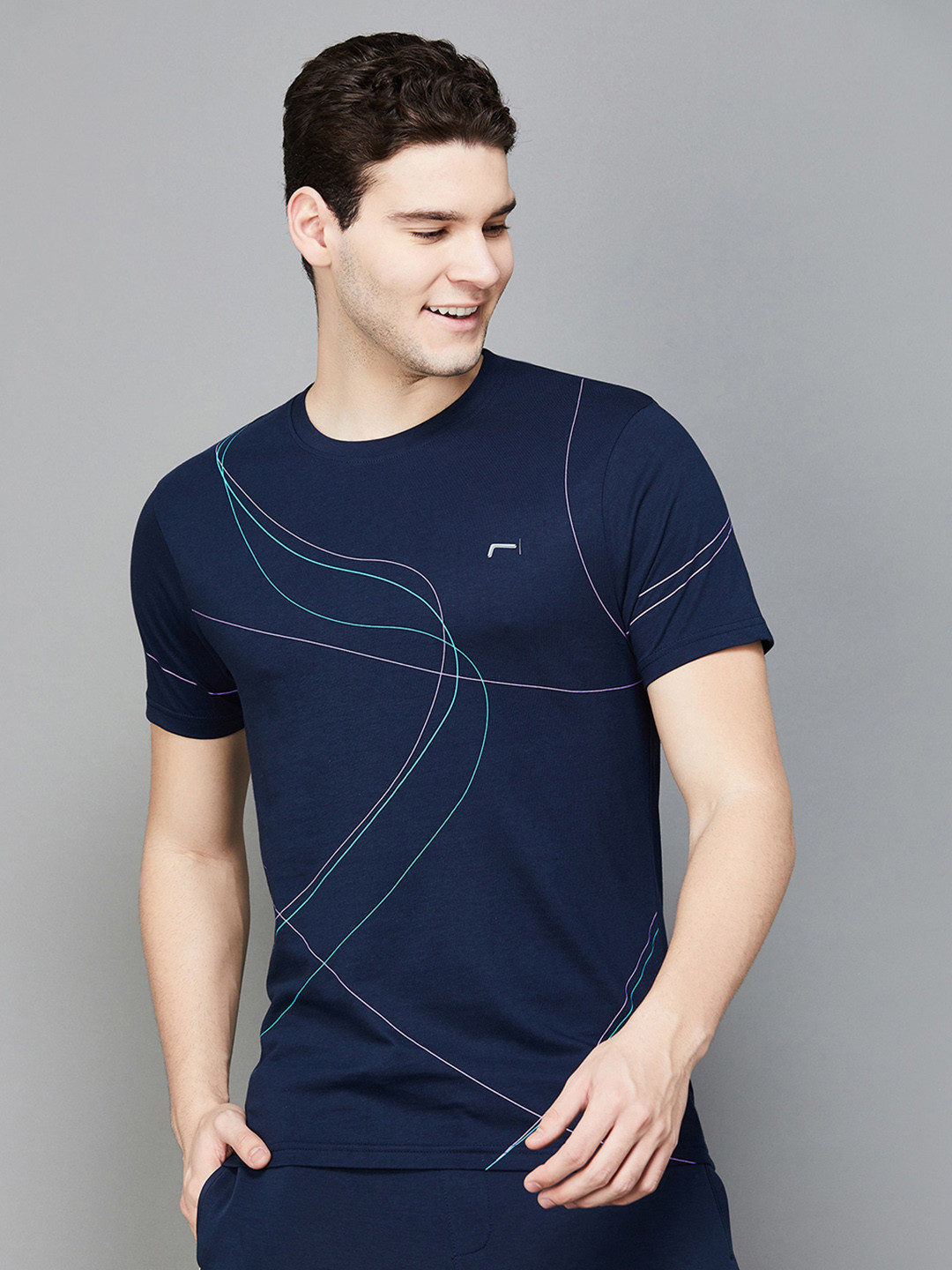 

Fame Forever by Lifestyle Abstract Printed T-shirt, Blue