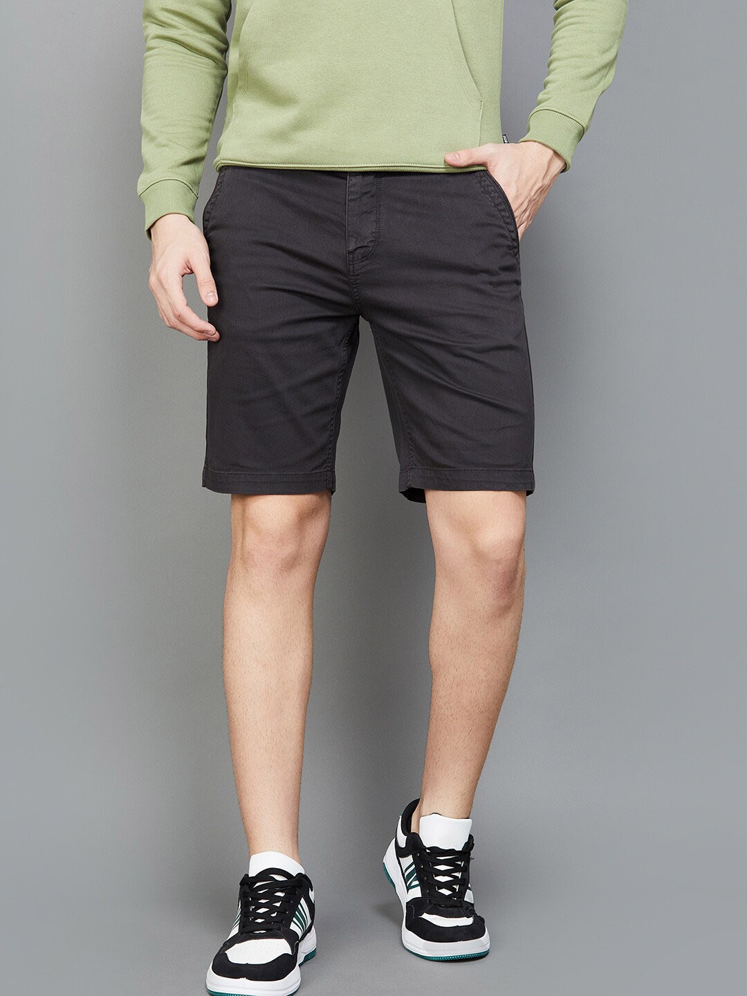 

Fame Forever by Lifestyle Men Mid-Rise Cotton Shorts, Grey