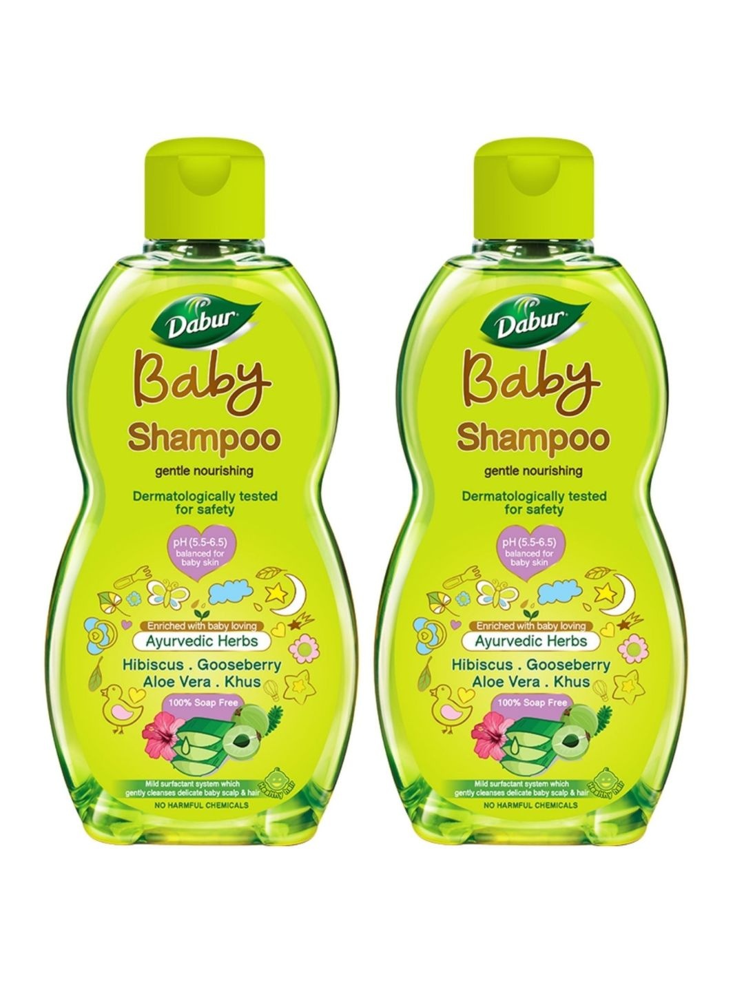 

Dabur Set Of 2 Gentle Nourishing Baby Shampoo With Aloe Vera & Gooseberry - 200ml Each, Green