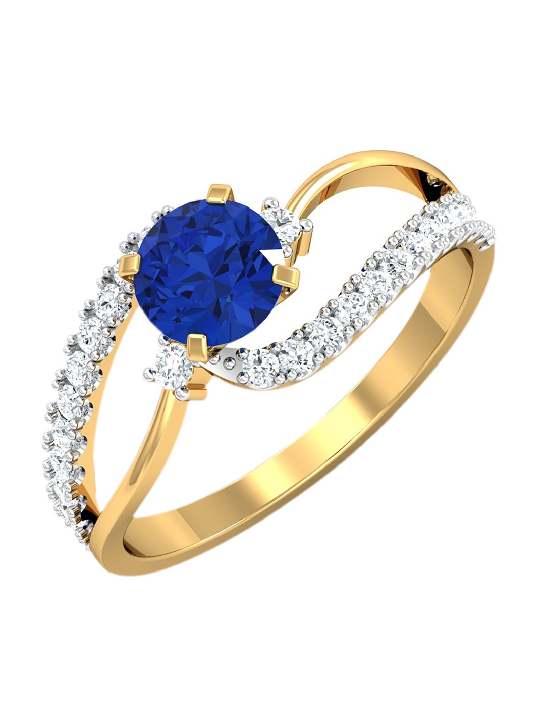 

KUBERBOX 18KT Gold Diamond Studded Ring-2.04gm