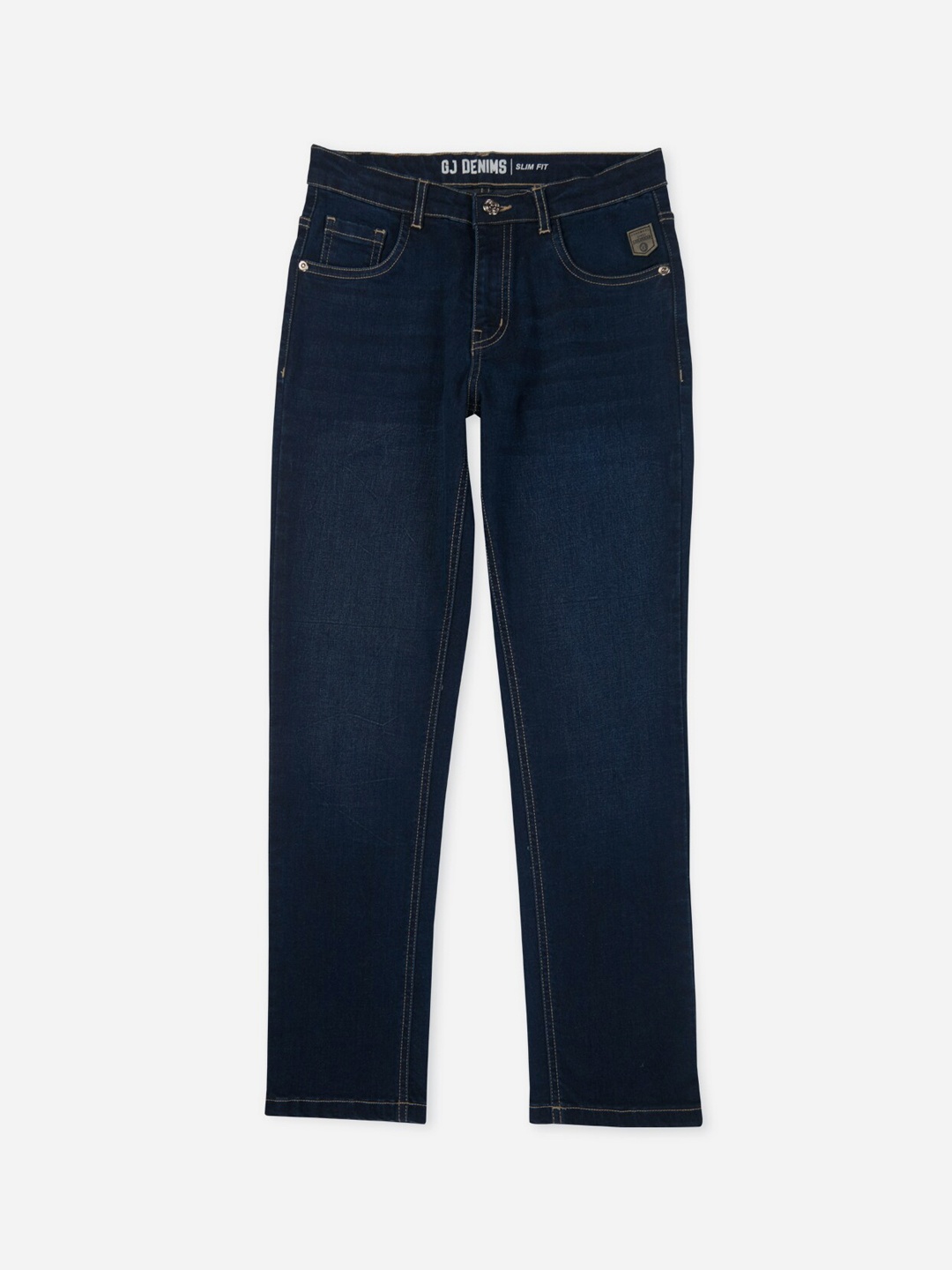 

Gini and Jony Boys Clean Look Mid-Rise Cotton Regular Fit Jeans, Navy blue