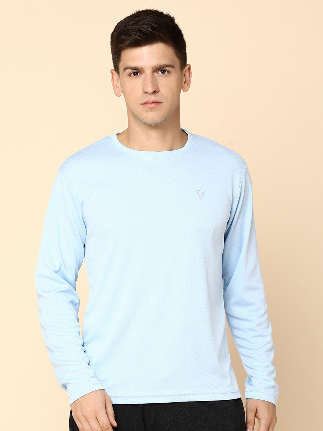 

V-Mart Round Neck Casual T-shirt, Blue