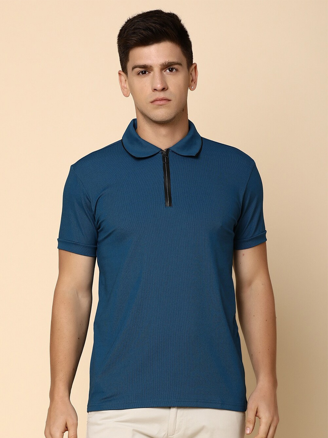 

V-Mart Polo Collar Slim Fit Casual T-shirt, Teal