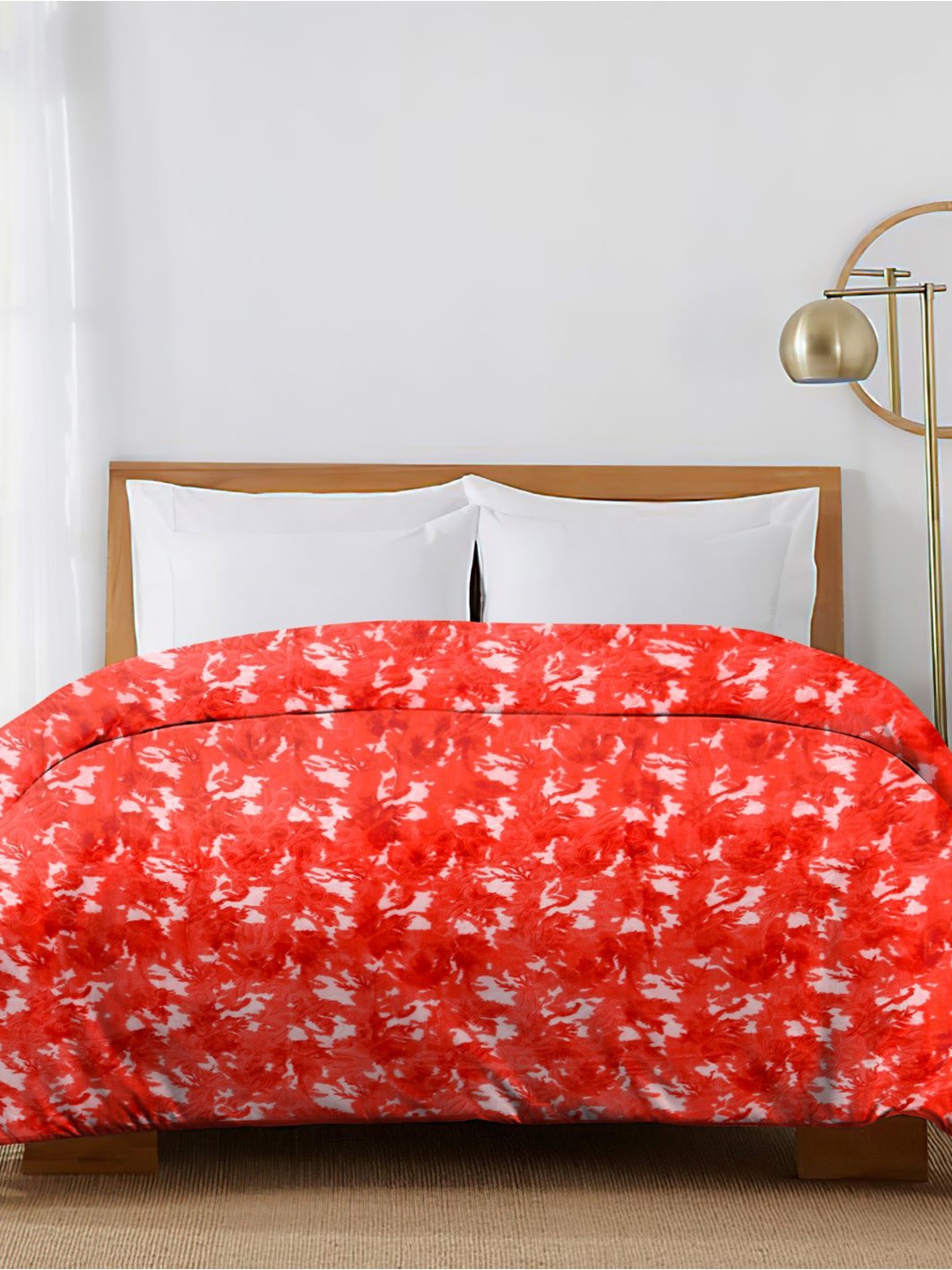

Spangle Red & White Mink Heavy Winter 500 GSM Double Bed Blanket