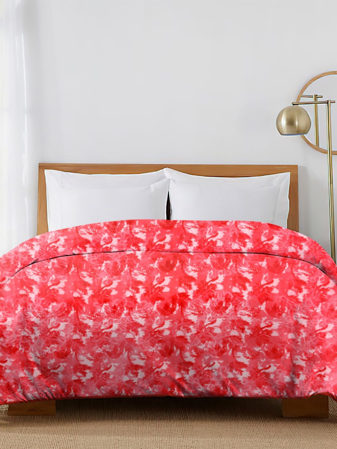 

Spangle Pink & White Floral Mink Heavy Winter 500 GSM Double Bed Blanket