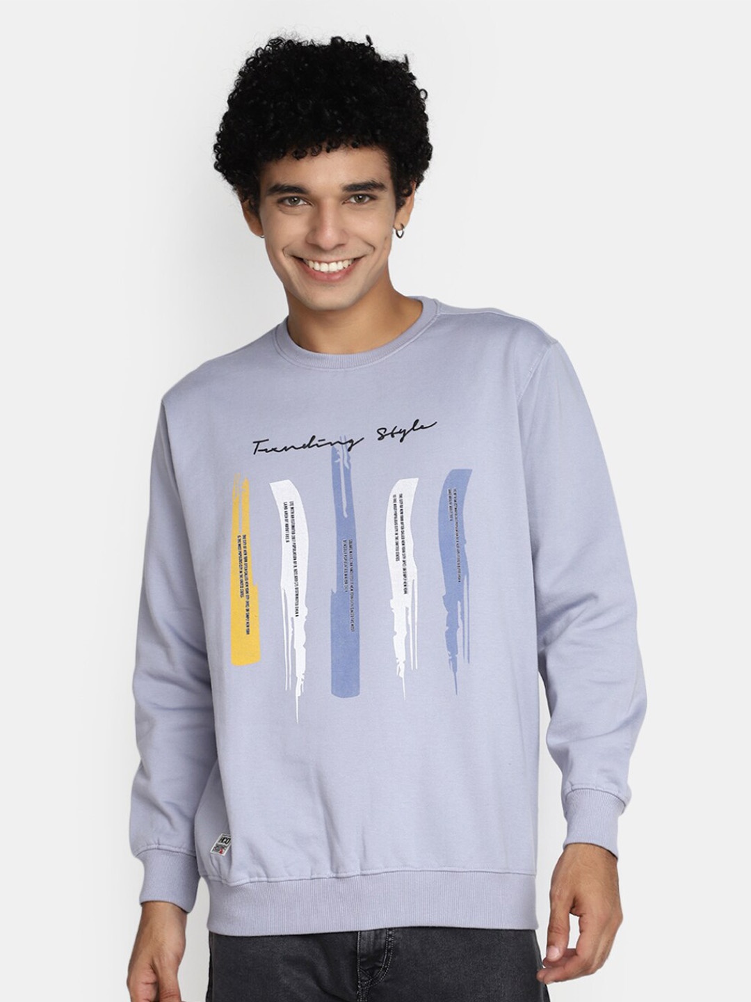 

V-Mart Typography Printed Pullover, Blue