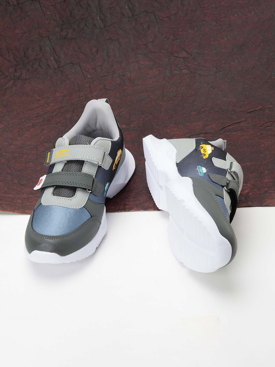 

Fame Forever by Lifestyle Boys Printed Velcro Sneakers, Grey