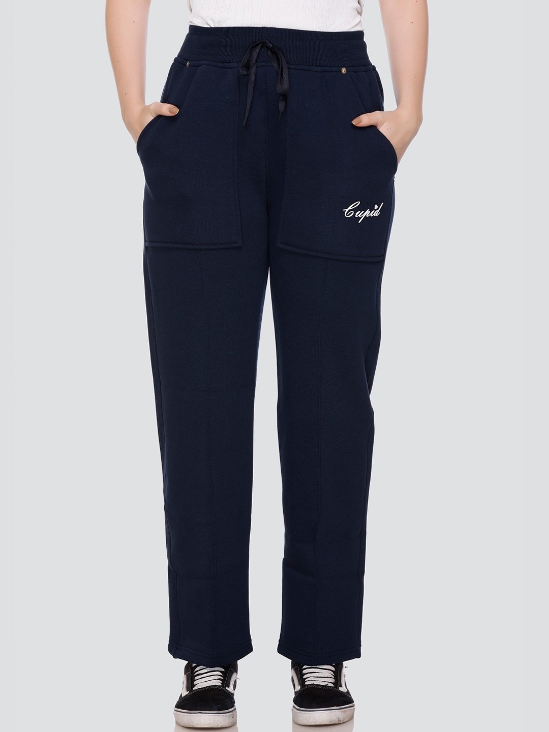 

CUPID Women Fleece Track Pant, Navy blue