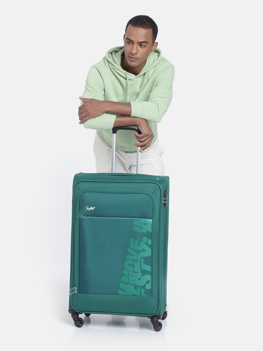 

Skybags Rhumba Soft-Sided Large Trolley Suitcase, Green