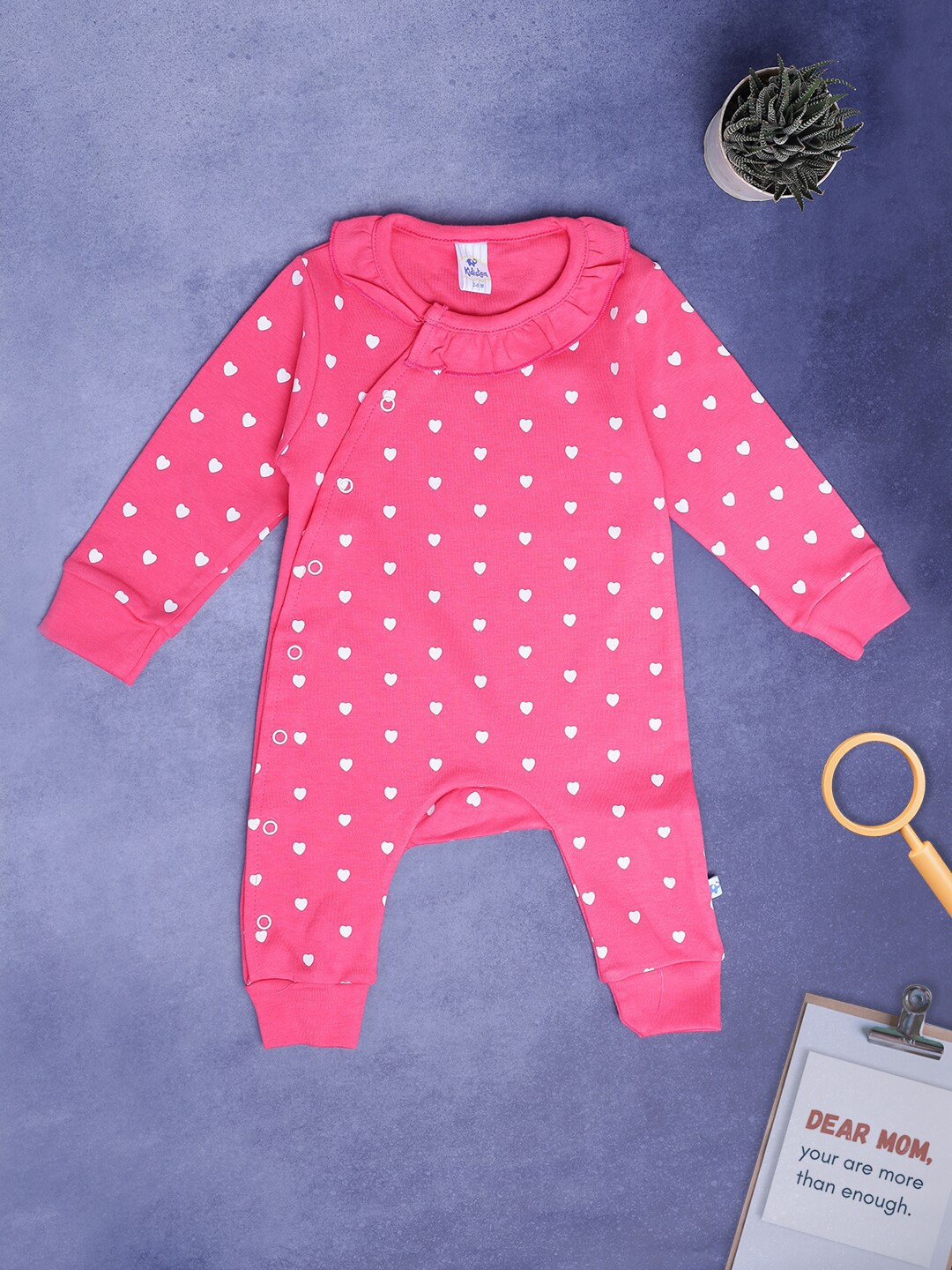 

V-Mart Infants Printed Rompers, Pink