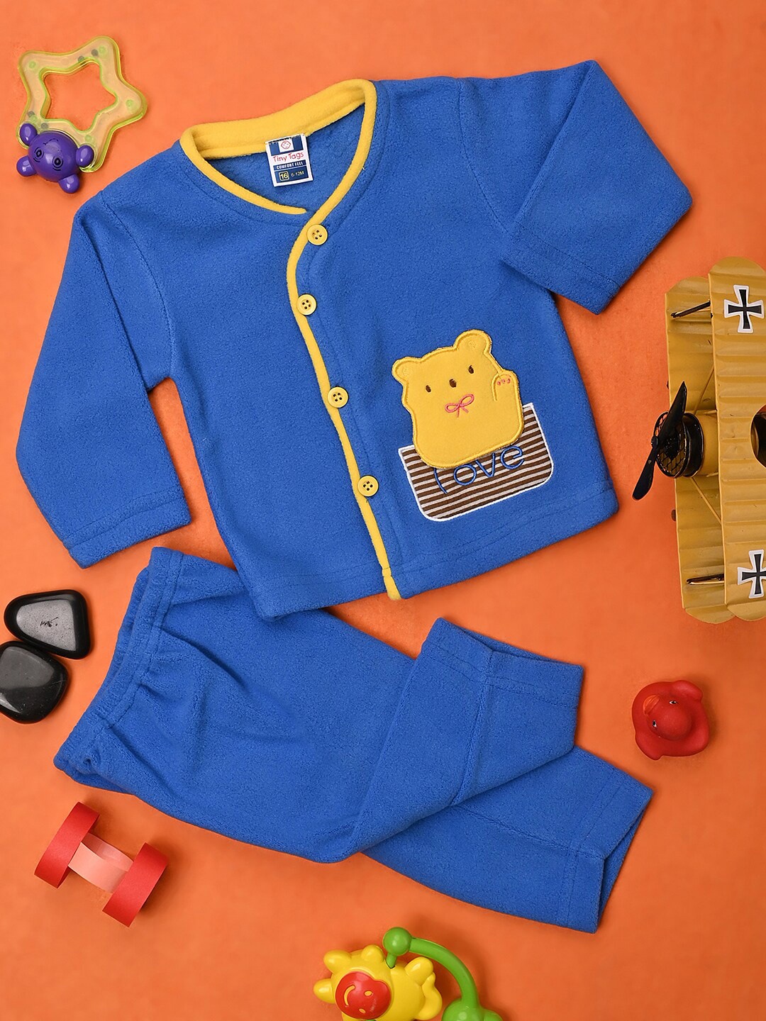 

V-Mart Infants Printed Shirt With Trousers, Blue