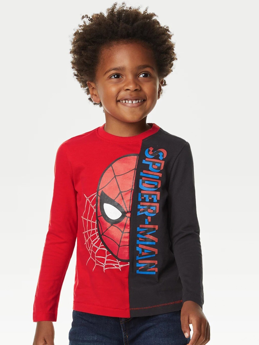 

Marks & Spencer Boys Spiderman Printed Pure Cotton T-shirt, Red
