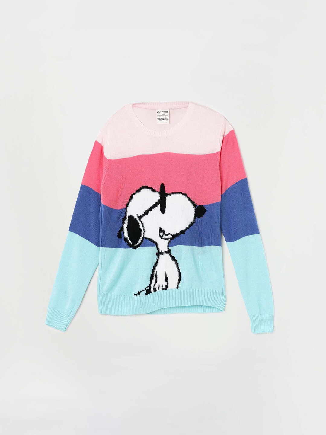 

Fame Forever by Lifestyle Girls Snoopy Printed Acrylic Pullover, Blue