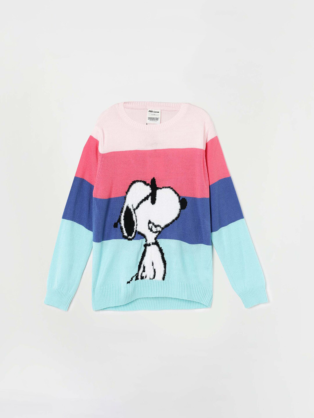 

Fame Forever by Lifestyle Girls Snoopy Printed Acrylic Pullover, Blue