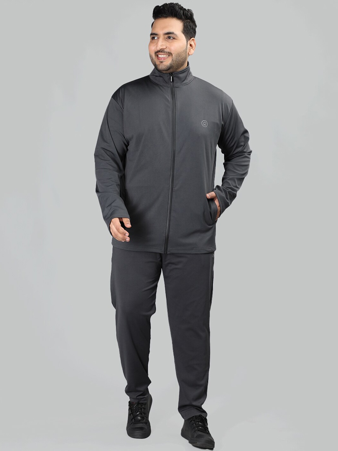 

CHKOKKO Sports Jacket And Track Pant Set, Grey