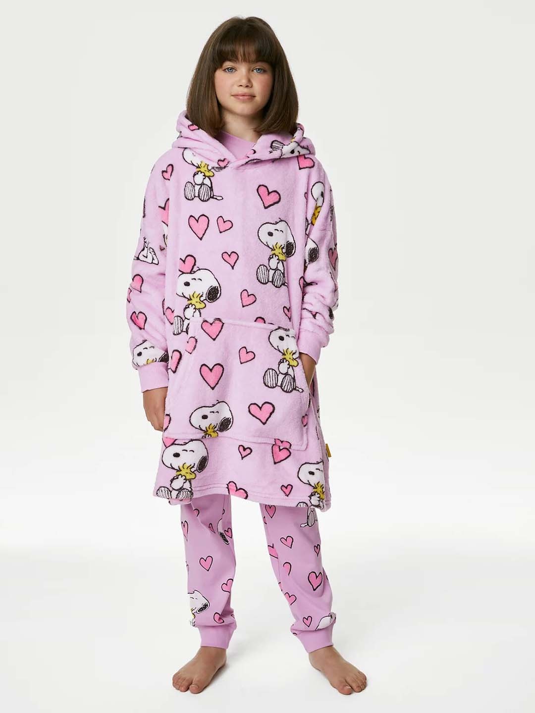 

Marks & Spencer Girls Snoopy Printed Hooded Sweatshirt, Pink