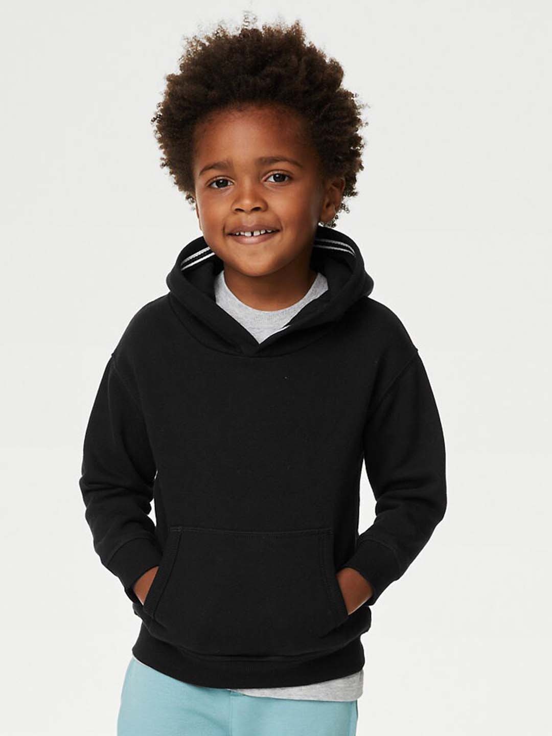 

Marks & Spencer Boys Hooded Pullover Sweatshirt, Black