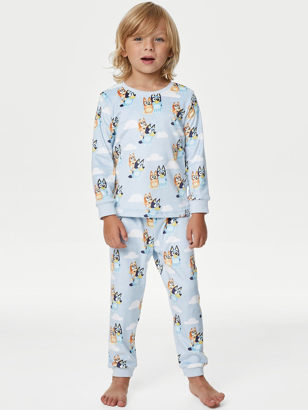 

Marks & Spencer Boys Conversational Printed T-shirt & Lounge Pants, Blue