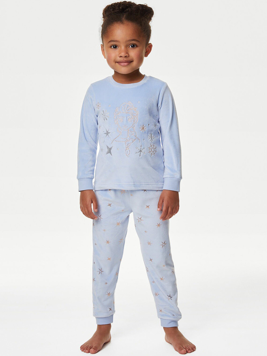 

Marks & Spencer Girls Frozen Elsa Printed T-shirt & Lounge Pants, Blue