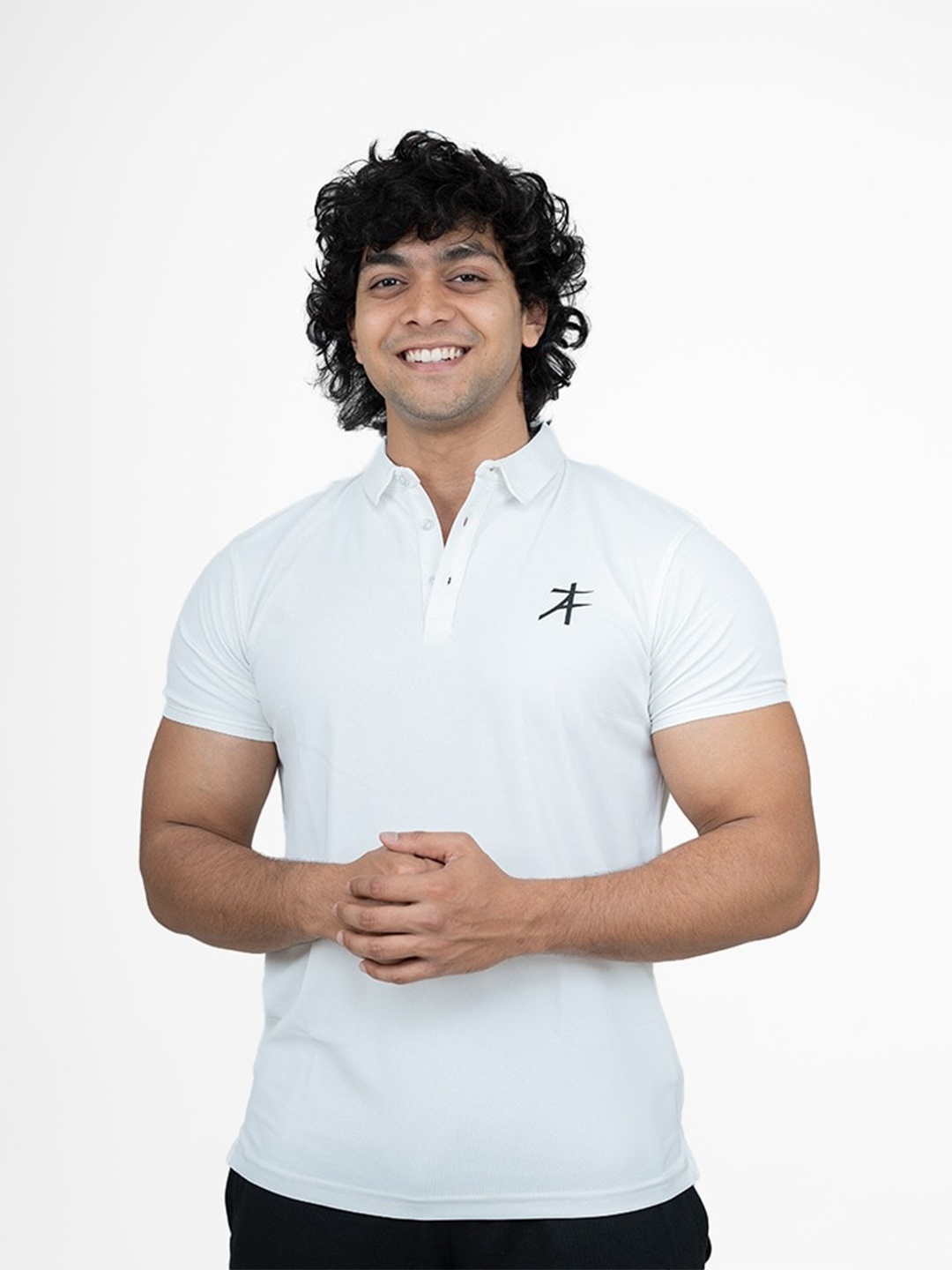 

Athflex Polo Collar Cotton Casual T-shirt, White