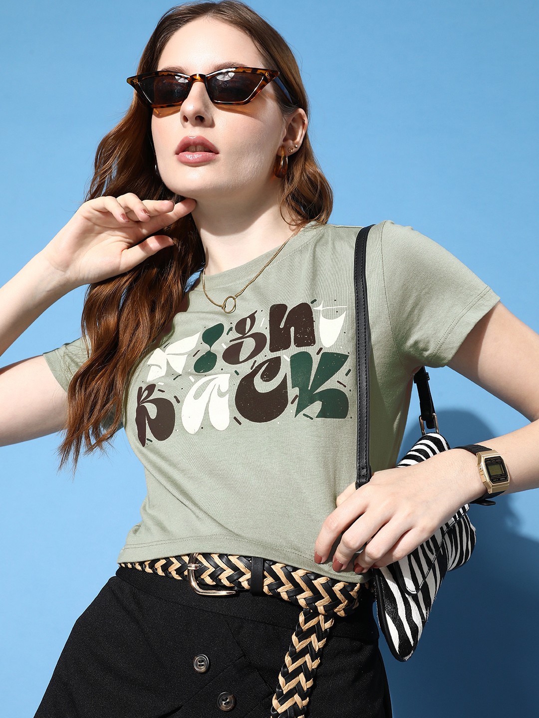 

The Roadster Lifestyle Co. Typography Printed Pure Cotton T-shirt, Olive