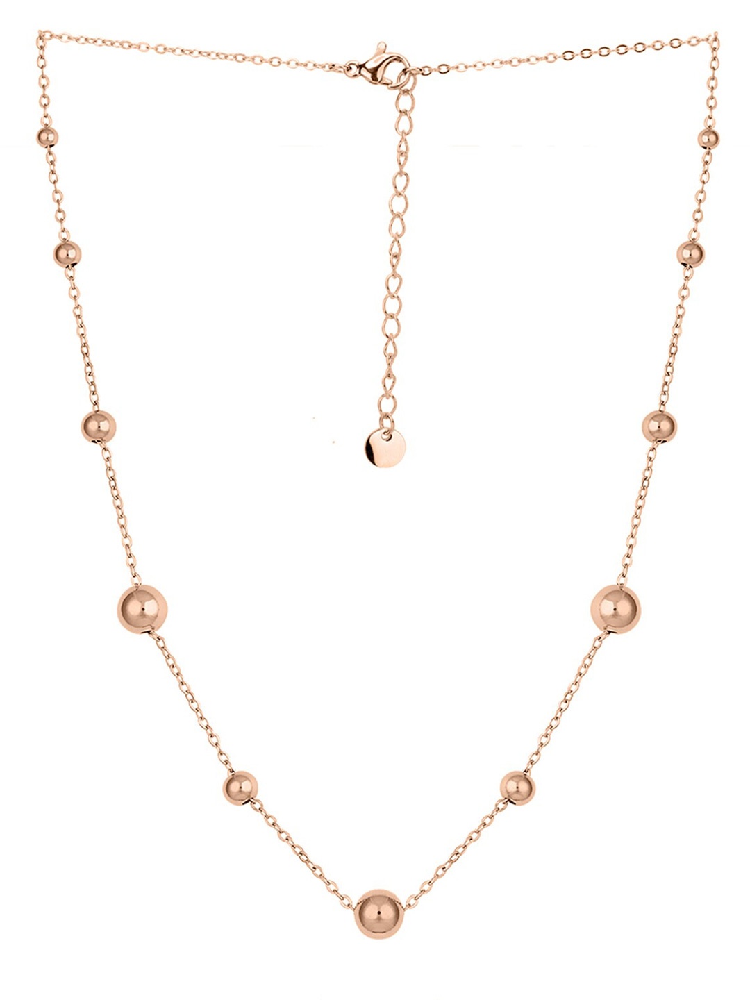 

Daniel Klein Beaded Metal Necklace, Rose gold